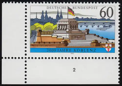 1583y Koblenz, gelbe Fluoreszenz, ** FN2