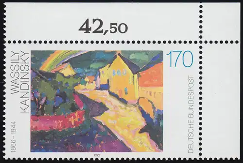 1619 Deutsche Malerei 170 Pf Kandinsky ** Ecke o.r.