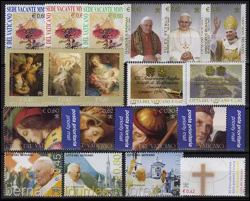 1514-1542 Vatikan-Jahrgang 2005 komplett, postfrisch ** / MNH