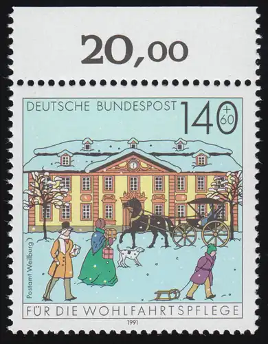 1568 Postamt Weilburg 140+60 Pf ** Oberrand