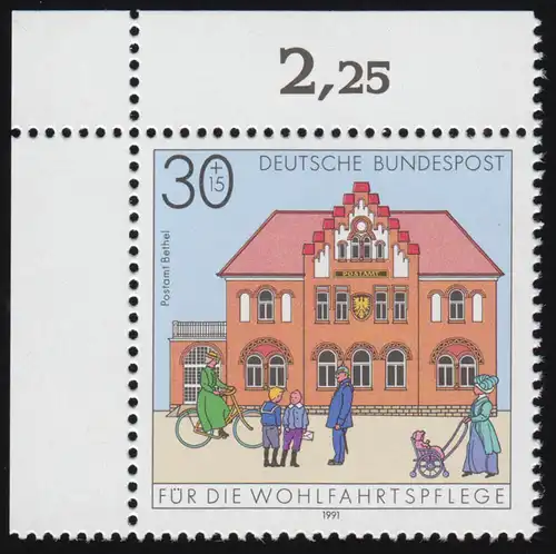 1563 Postamt Bethel 30+15 Pf ** Ecke o.l.