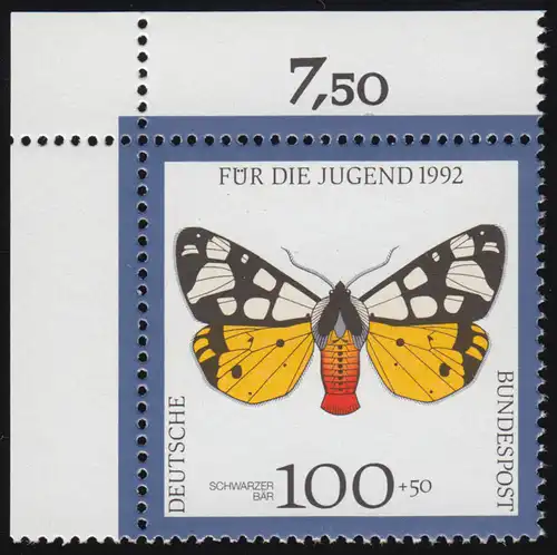 1605 Jugend Nachtfalter 100+50 Pf ** Ecke o.l.
