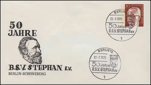 Berlin PU 48/7a BSV Stephan e.V. Schöneberg mit passenden SSt BERLIN 22.2.75