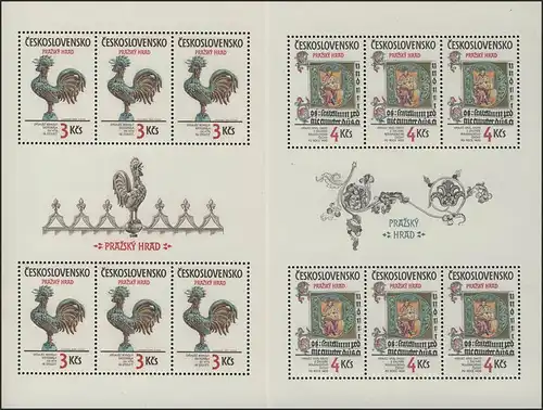 Tschechoslowakei 2773-2774 Prager Kunstschätze 1984: Kleinbogen-Satz ** / MNH