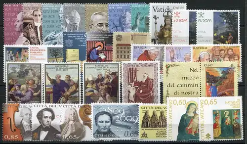 1629-1660 Vatikan-Jahrgang 2009 komplett, postfrisch ** / MNH