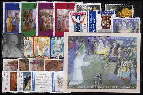 1428-1473 Vatikan-Jahrgang 2003 komplett, postfrisch