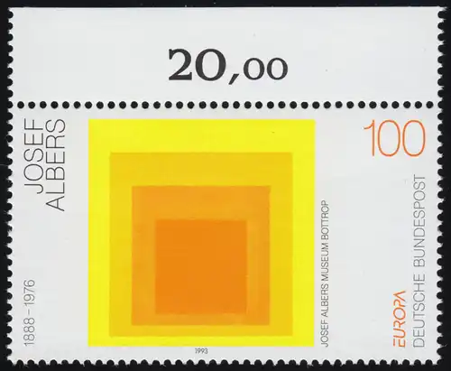 1674 Europa 100 Pf Albers ** Oberrand