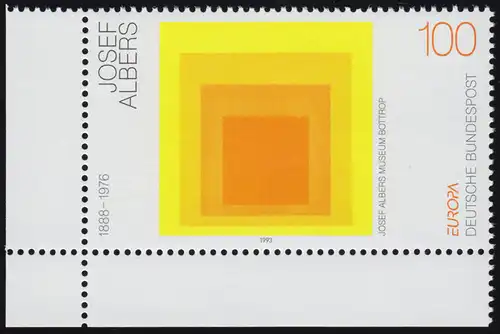 1674 Europa 100 Pf Albers ** Ecke u.l.