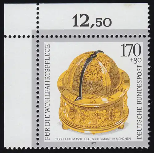 1635 Wofa Tischuhr 170+80 Pf  ** Ecke o.l.