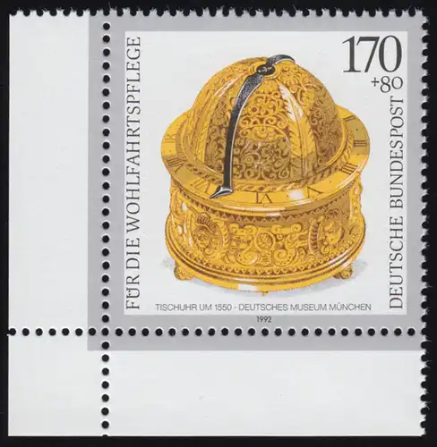 1635 Wofa Tischuhr 170+80 Pf  ** Ecke u.l.