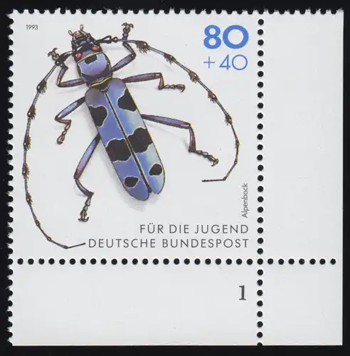 1666 Käfer Alpenbock 80+40 Pf ** FN1