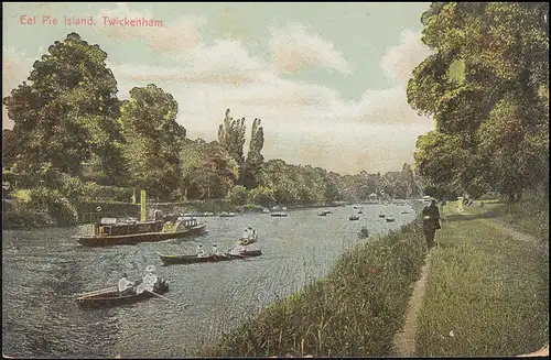 AK Großbritannien Eel Pie Island Twickenham, KENSINGTON 25.2.1907 