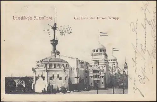 AK Düsseldorfer Ausstellung: Gebäude der Firma Krupp, DÜSSELDORF 18.8.1902