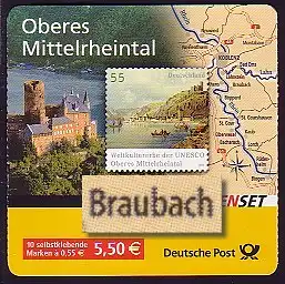 63b MH Mittelrheintal Ortsname Braubach - mit Tagesstempel