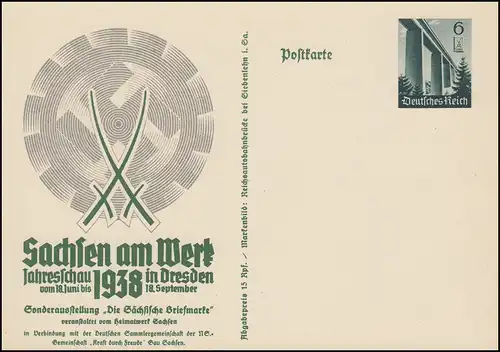 P 270 Ausstellung Sachsen am Werk 6 Pf. grün, ** wie verausgabt