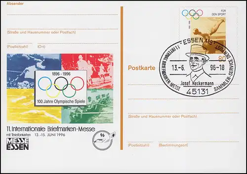 PSo 42 Messe Essen 100 ans Olympia 1996, ESSt Essen Neckermann 13.6.96