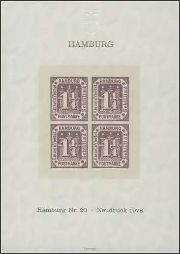 Tirage spécial Hambourg n° 20 Quaerblock Neuschimber 1978