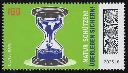 3771 Natur schützen! Überleben sichern! nassklebend, ** / MNH