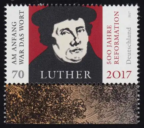 3300II Martin Luther: 500 ans de Réforme, Grille Type II de MH 107, **