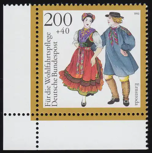 1700 Trachten 200+40 Pf Ernstroda ** Ecke u.l.