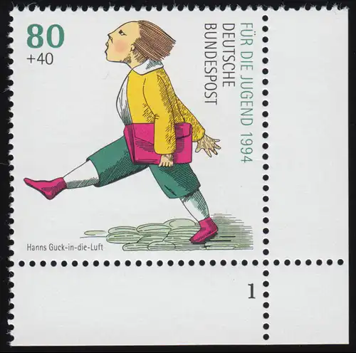 1727 Hans Guck in die Luft 80+40 Pf ** FN1