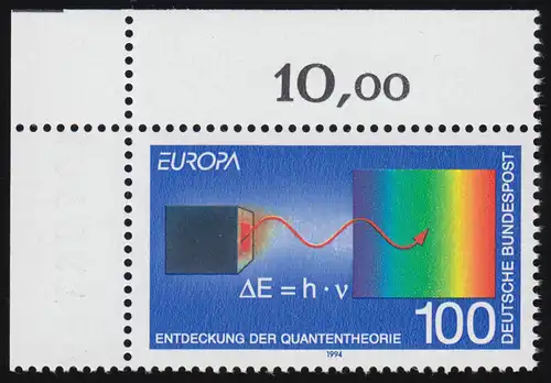 1733 Europe 100 Pf Théorie quantique ** Coin o.l.