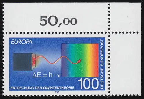 1733 Europe 100 Pf Théorie quantique ** Coin o.r.