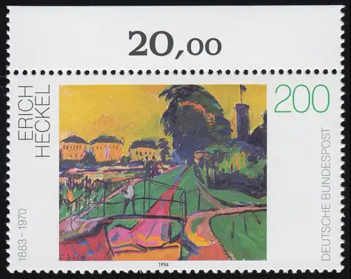 1749 Peinture allemande 200 Pf Heckel ** Oberrand