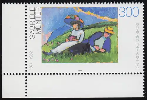 1750 Deutsche Malerei 300 Pf Münter ** Ecke u.l.