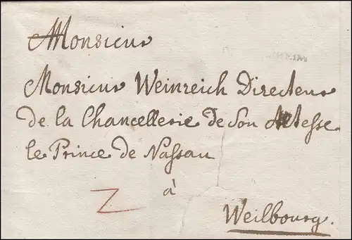 France / Bayern Vorphilatelie Schiffhörde DE GERMERSHEIM (vers 1815)