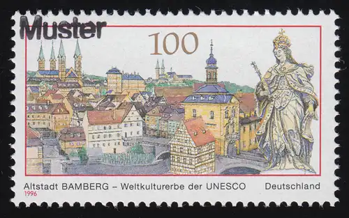 1881 UNESCO-Welterbe: Altstadt Bamberg, Muster-Aufdruck