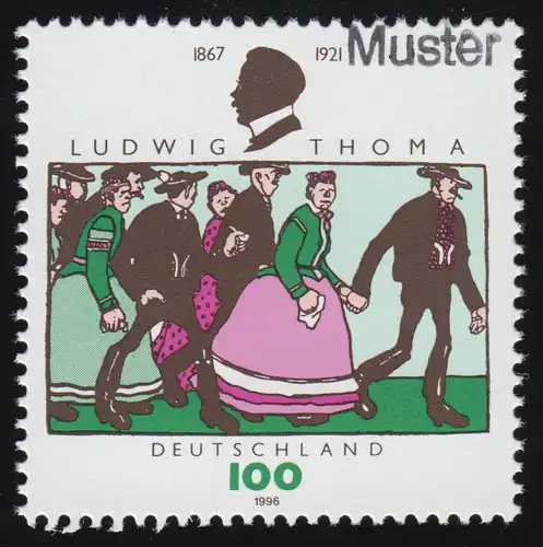 1870 Ludwig Thoma, Muster-Aufdruck