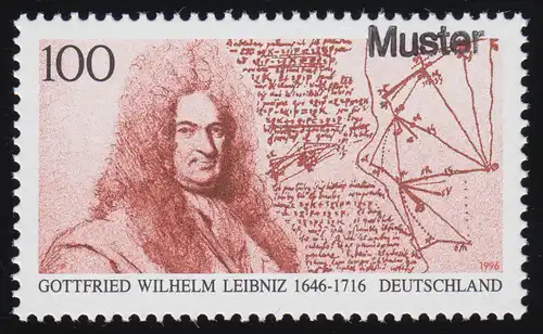 1865 Gottfried Wilhelm Leibniz, Muster-Aufdruck