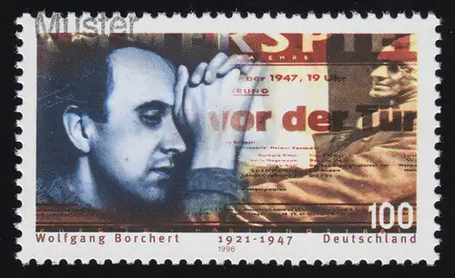 1858 Wolfgang Borchert, Muster-Aufdruck