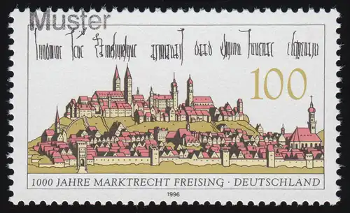 1856 Marktrecht zu Freising, Muster-Aufdruck