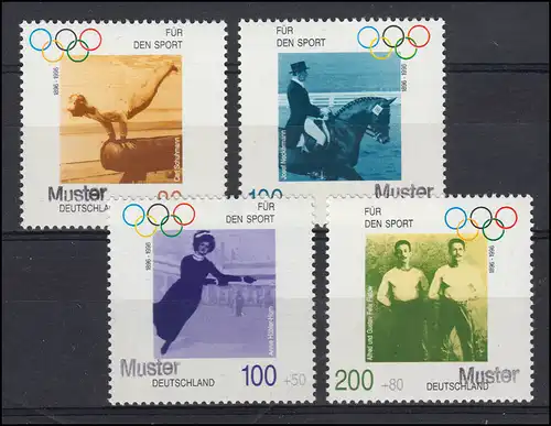 1861-1864 Olympia Neckermann etc., Satz mit Muster-Aufdruck