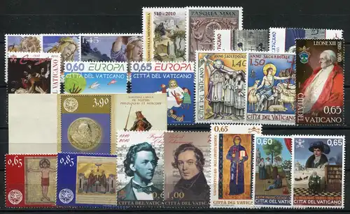 1661-1689 Année du Vatican 2010 complète, post-frais ** / MNH