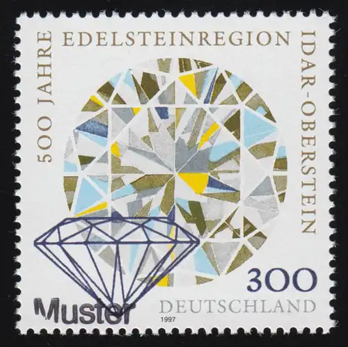 1911 Edelsteinregion Idar-Oberstein, Muster-Aufdruck