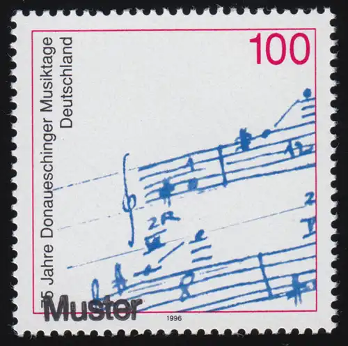 1890 Donaueschinger Musiktage, Muster-Aufdruck