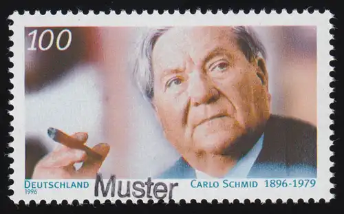 1894 Völkerrechtler und Politiker Carlo Schmidt, Muster-Aufdruck