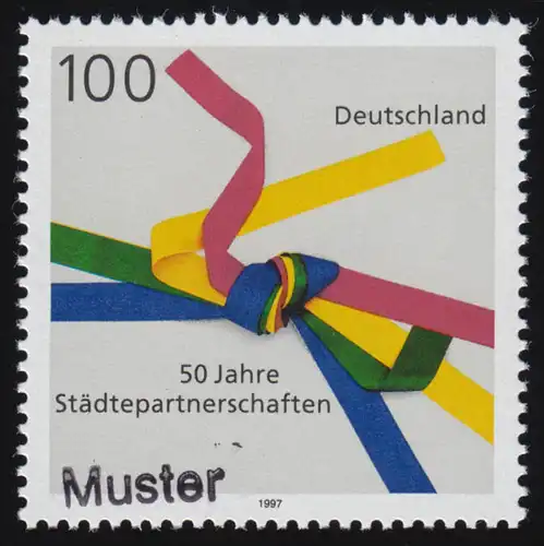 1917 Städtepartnerschaften in Deutschland, Muster-Aufdruck