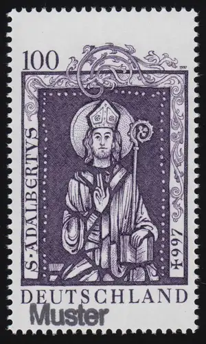 1914 Heiliger Adalbert, Muster-Aufdruck