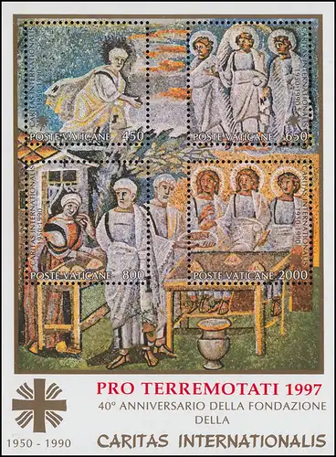 Block 12I Caritas Internationalis: Erdbebenhilfe 1997  ** / MNH