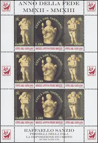 1758-1760 Kleinbogen zum Jahr des Glaubens 2013, postfrisch ** / MNH