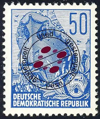 584A Fünfjahrplan 50 Pf, Zähnung A, O