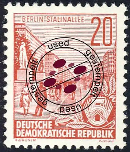 580A Fünfjahrplan 20 Pf, Zähnung A, O