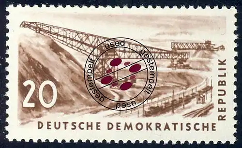 570 Kohlebergbau 20 Pf Förderbrücke O