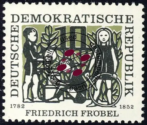 564 Friedrich Fröbel 10 Pf, gestempelt O