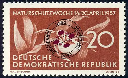 563 Naturschutzwoche 20 Pf Marien-Frauschuh O