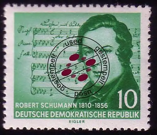 528 Robert Schumann 10 Pf, gestempelt O